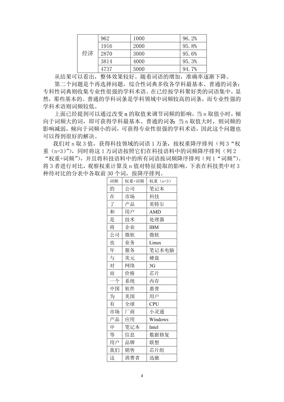 分类词典编撰的领域词语聚类实现_第4页