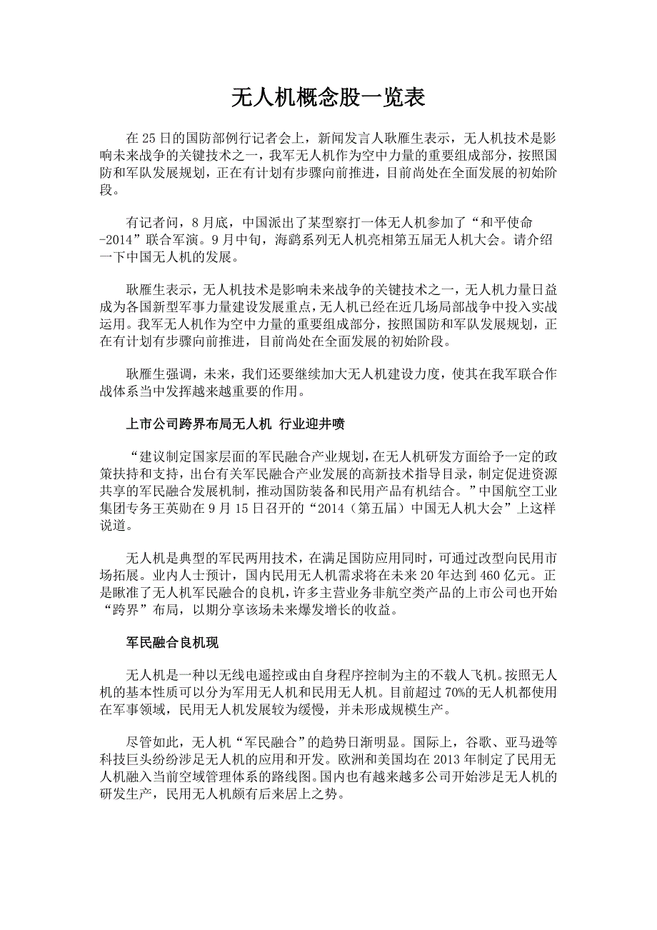 无人机概念股一览表_第1页