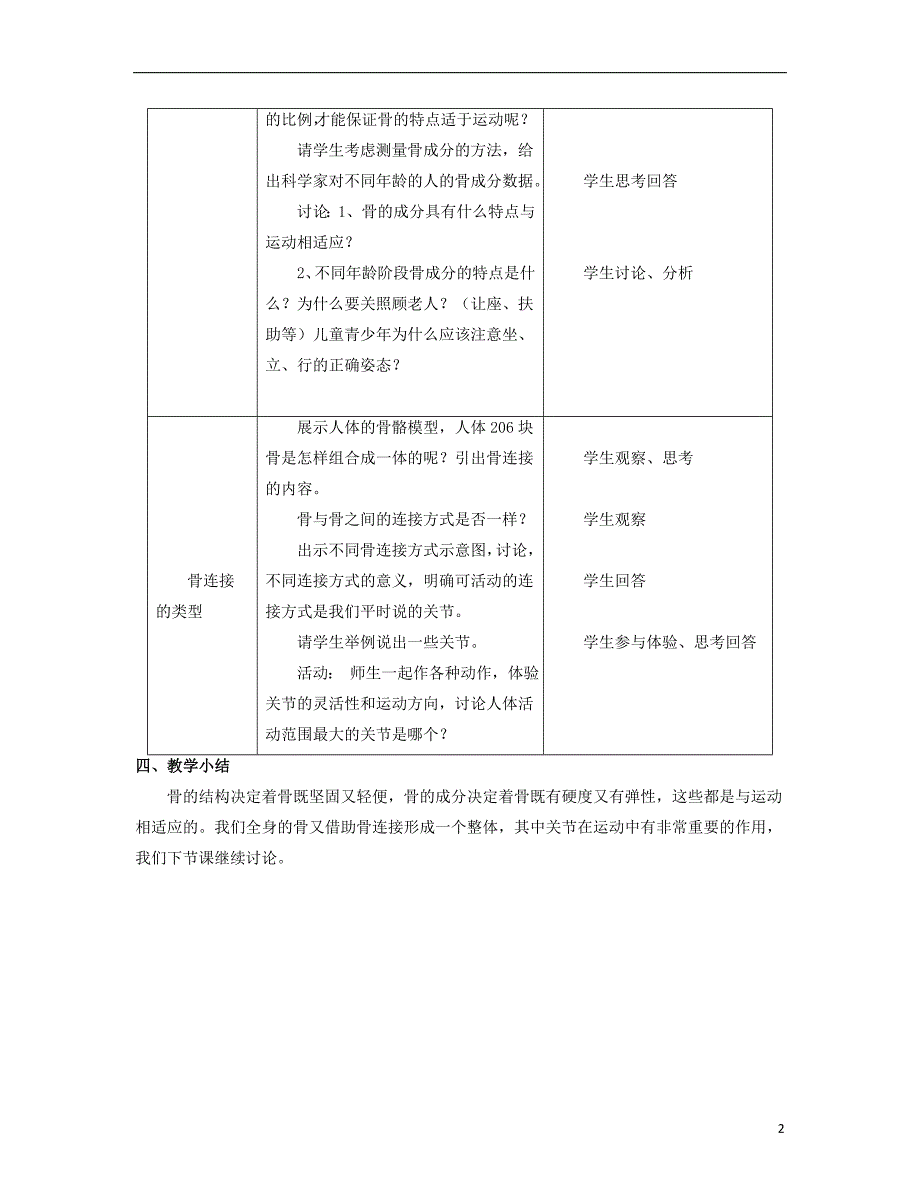 八年级生物上册 第15章 第2节 动物运动的形成教案2 （新版）北师大版_第2页