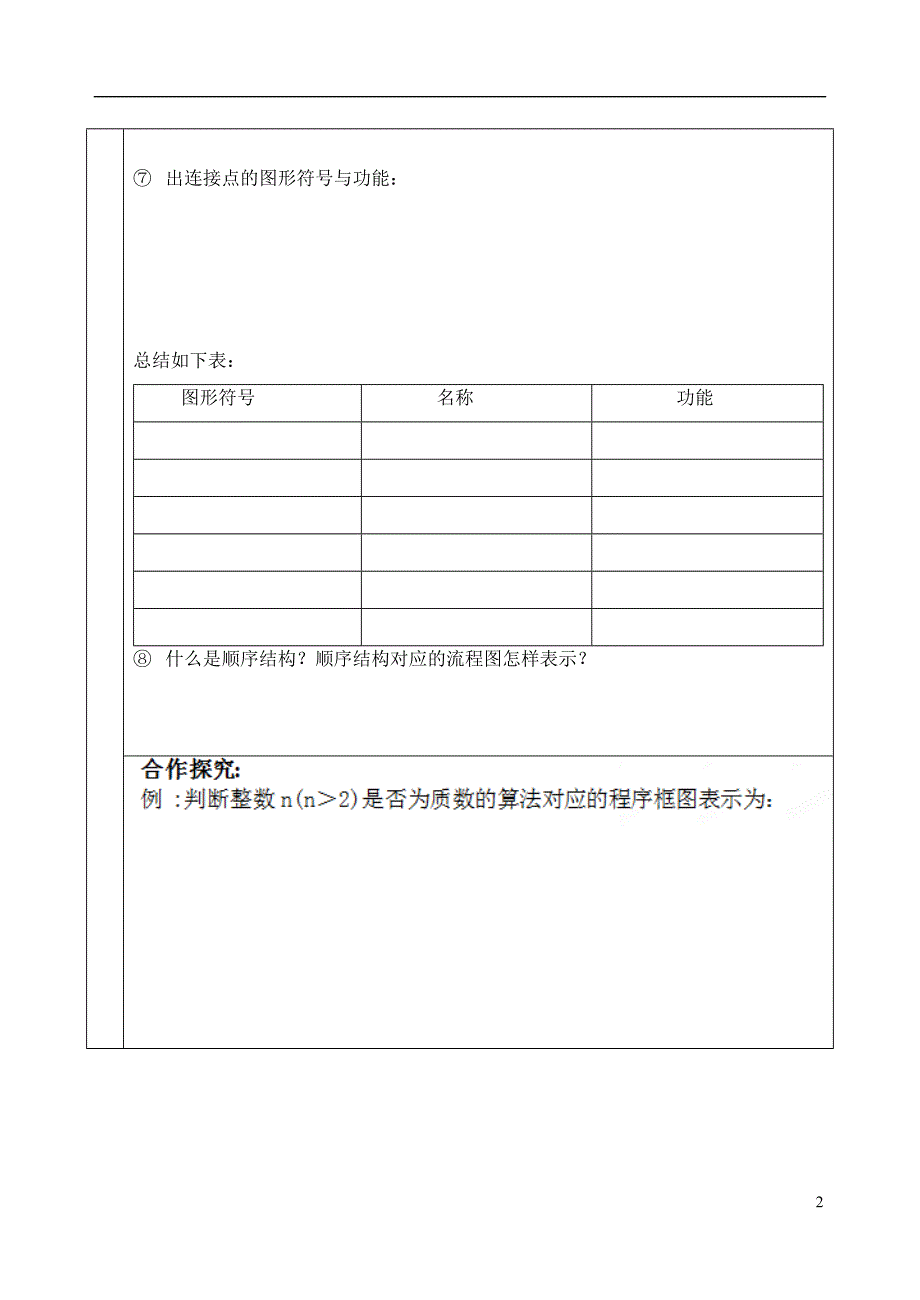 吉林省高中数学 1.1.2.1 程序框图学案1 文 新人教A版必修3 _第2页