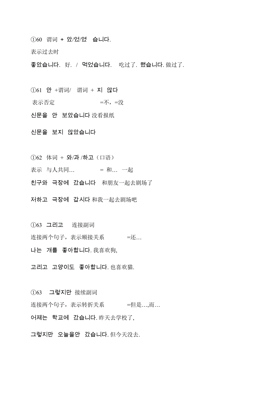 标准韩国语语法总结_第1-2册 _第3页