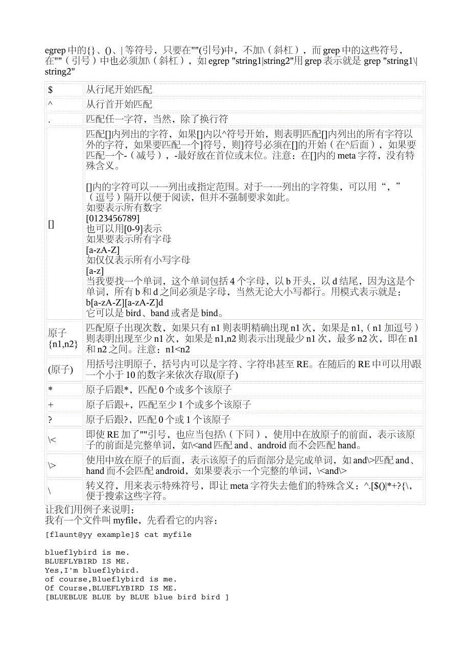 UNIX下的正则表达式_第2页