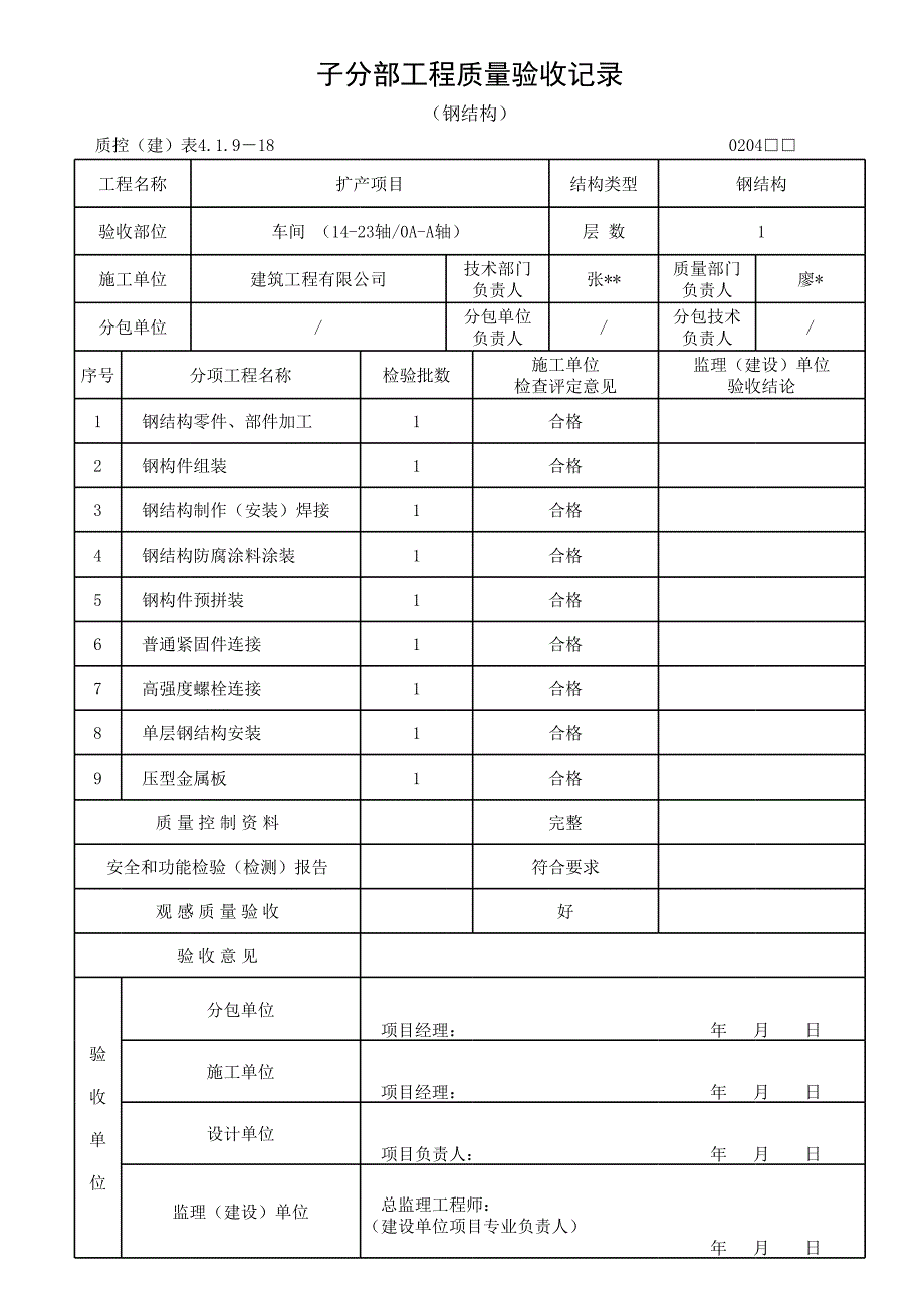 钢结构工序报验_第2页