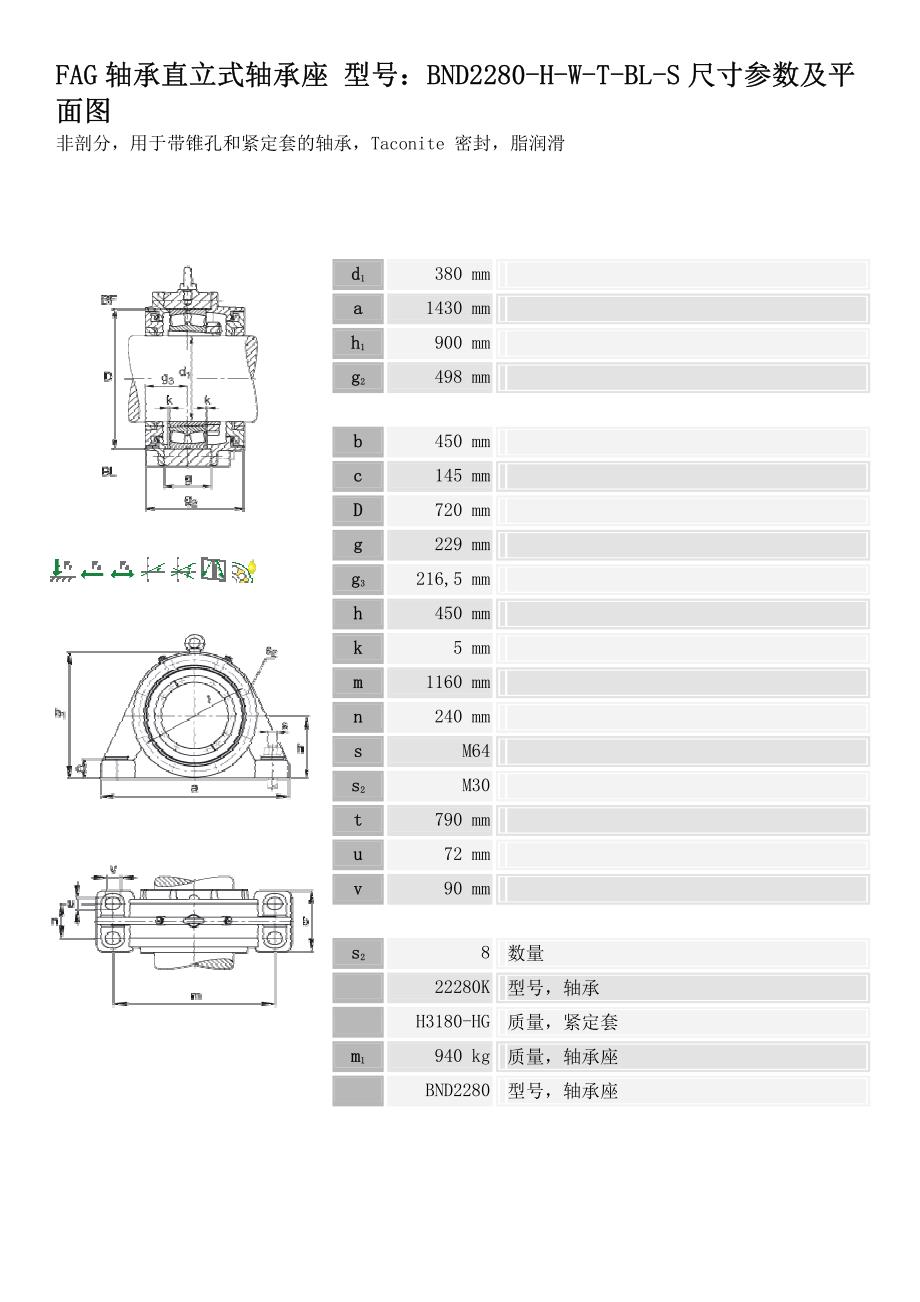 轴承FAG轴承直立式轴承座 BND2280-H-W-T-BL-S尺寸参数_第1页