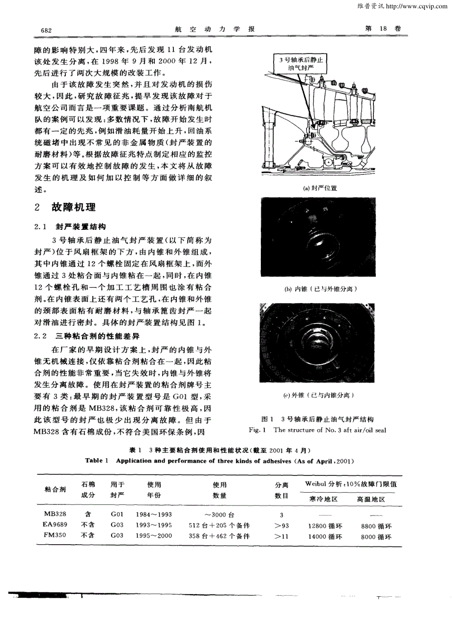 CFM56—3发动机3号轴承后油气封严装置分离故障的监控方法_第2页