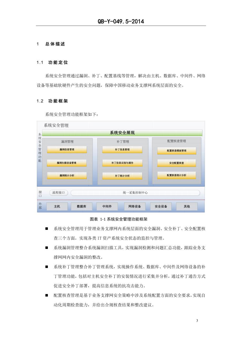 14Y049.5 中国移动业务支撑网安全管理平台技术规范——系统安全管理V3.0.0_第4页