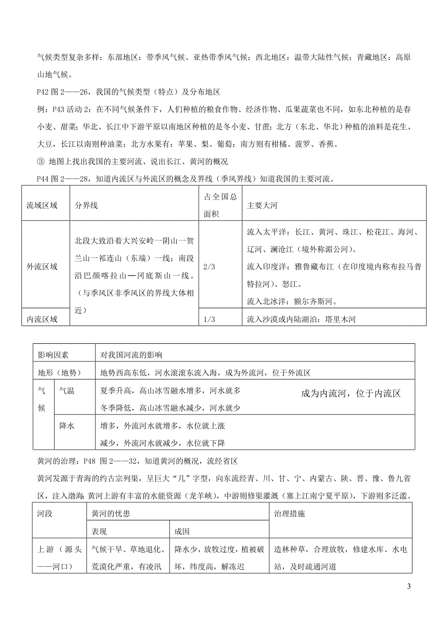 八年级上册地理复习提纲(人教)_第3页