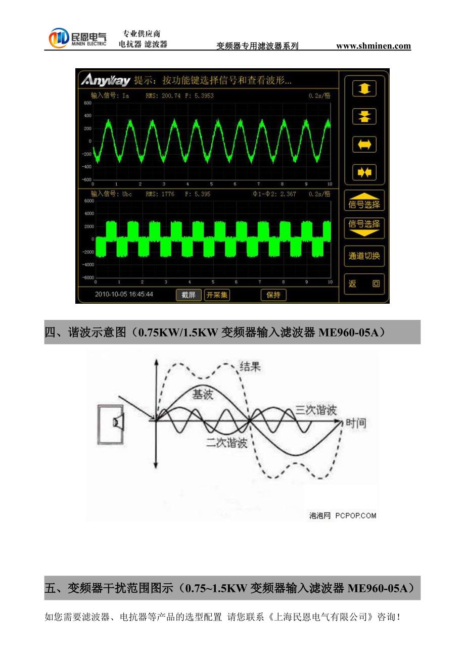 变频器专用EMC输出滤波器 0.75KW 1.5KW变频器输出滤波器ME960-5A_第3页