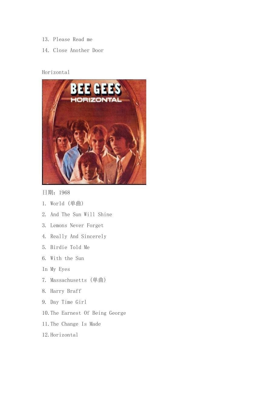 【2017年整理】Bee Gees_第5页