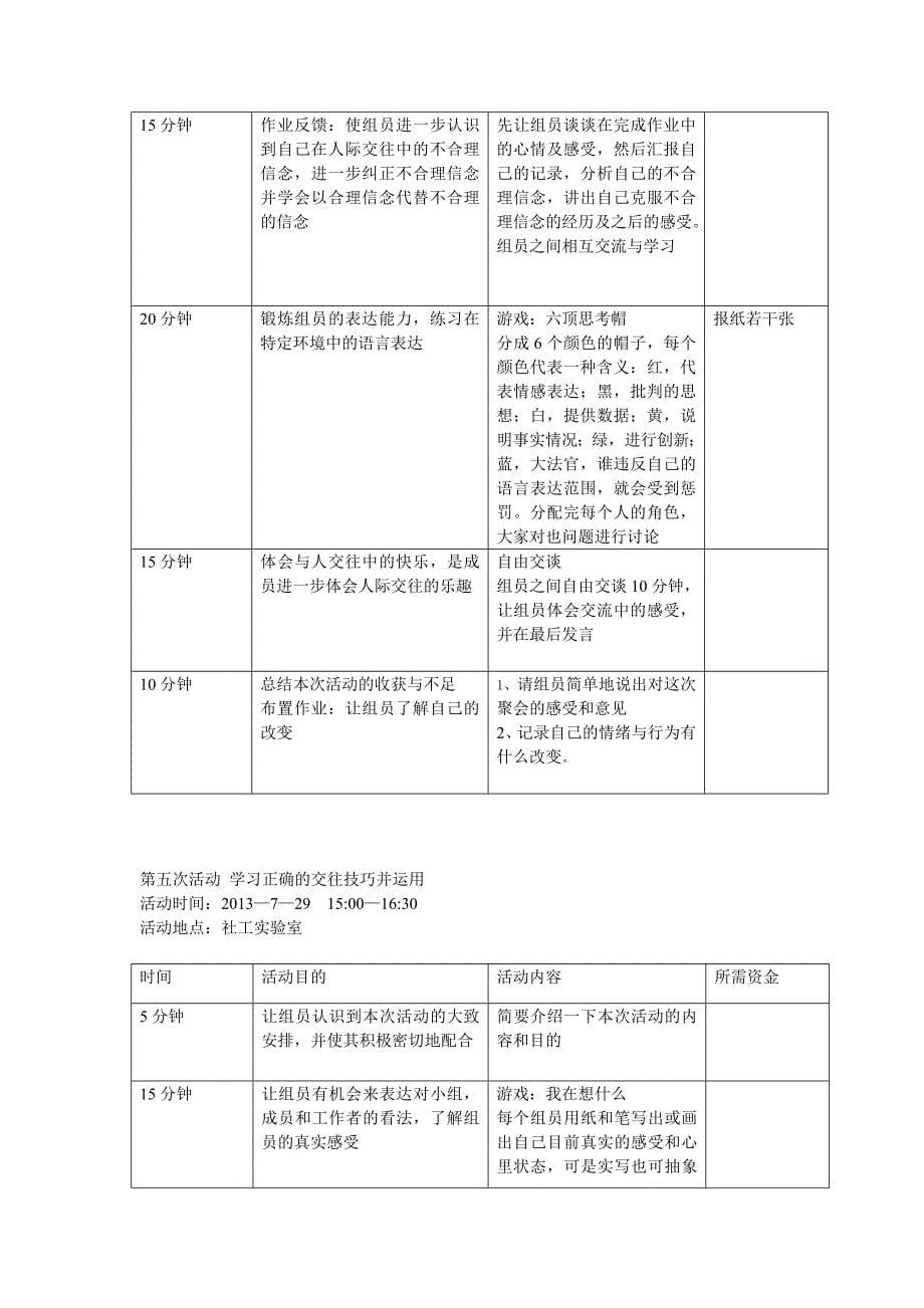 社会工作小组活动计划_第5页