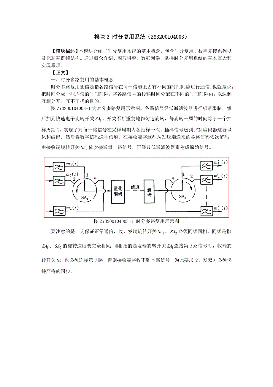 ZY3200104003 时分复用系统_第1页