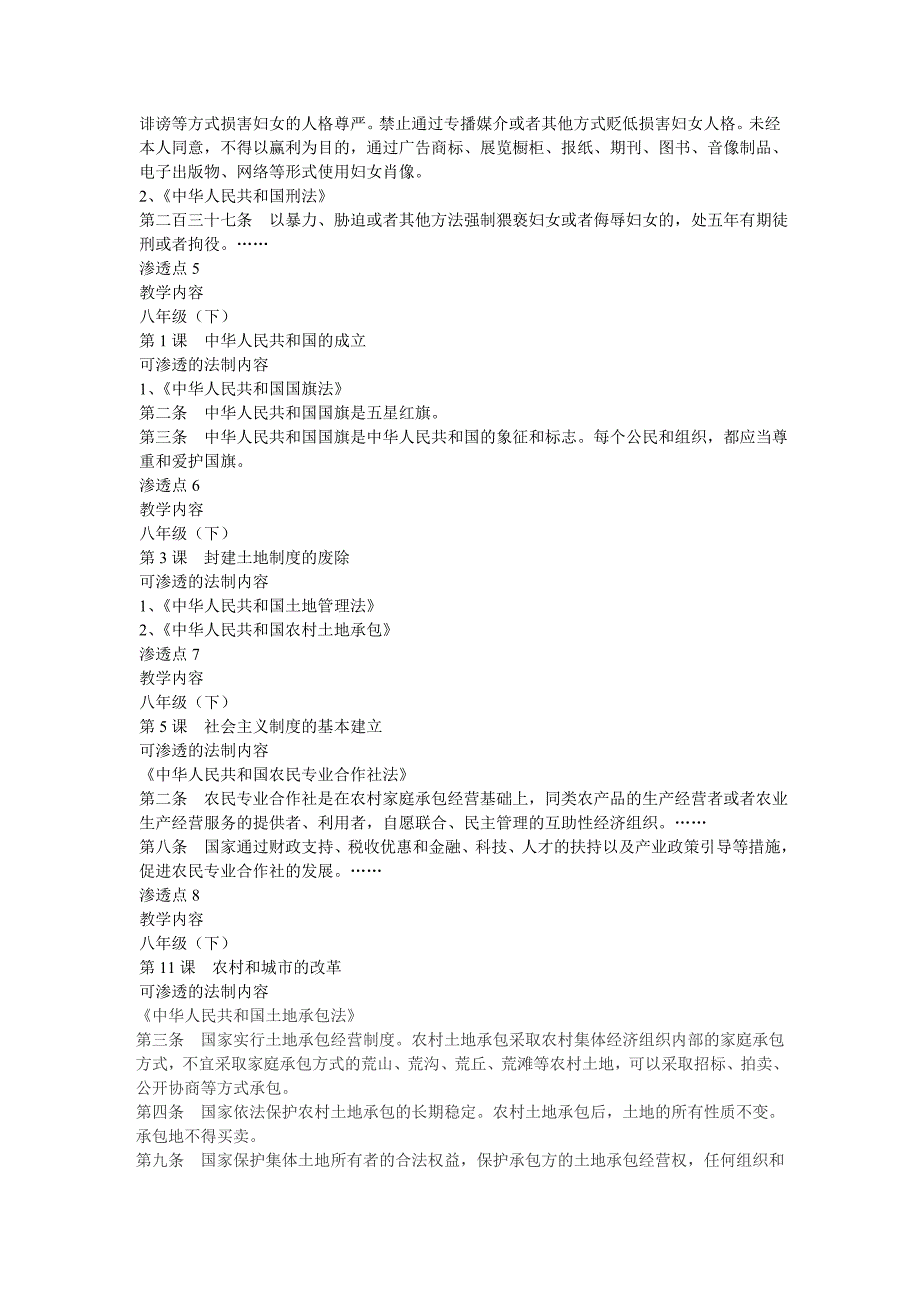 中国历史法制渗透教育渗透点_第4页