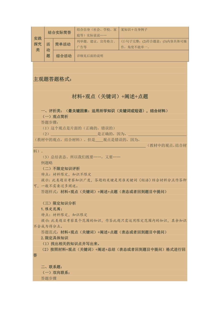 中考思品题型答题方法_第2页