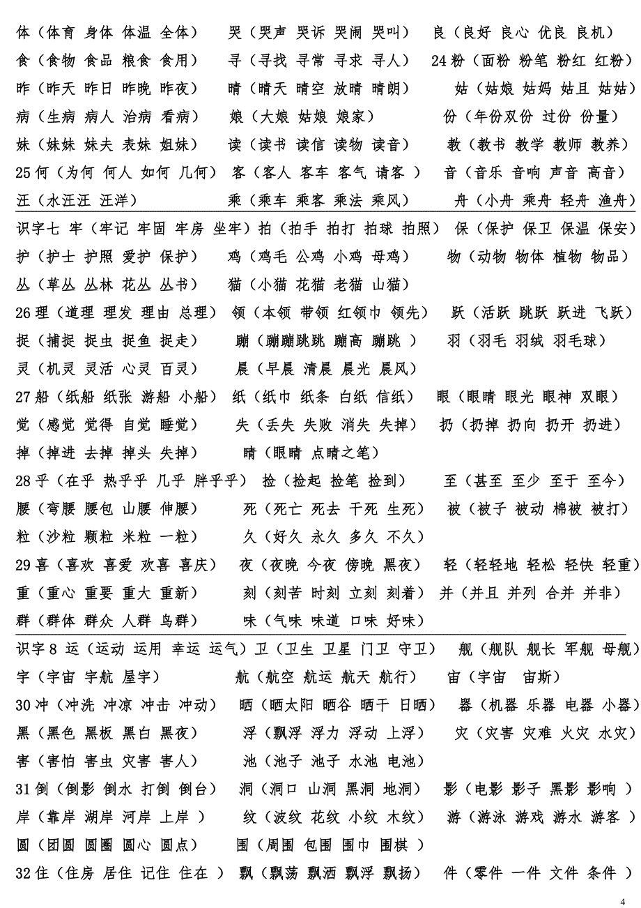 二年级上一类生字组词_第4页