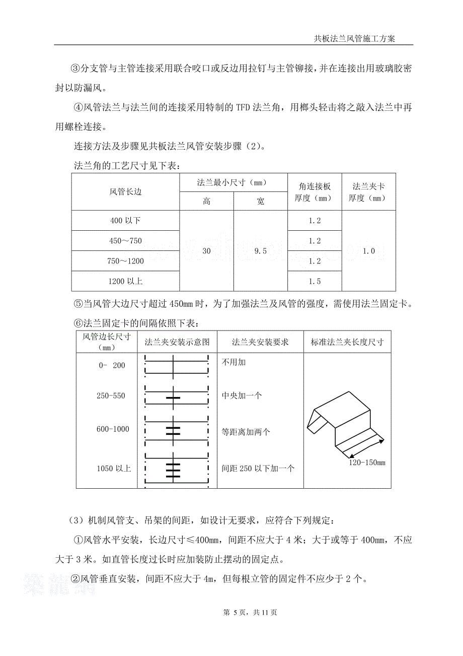 共板法兰风管制作安装工法_第5页