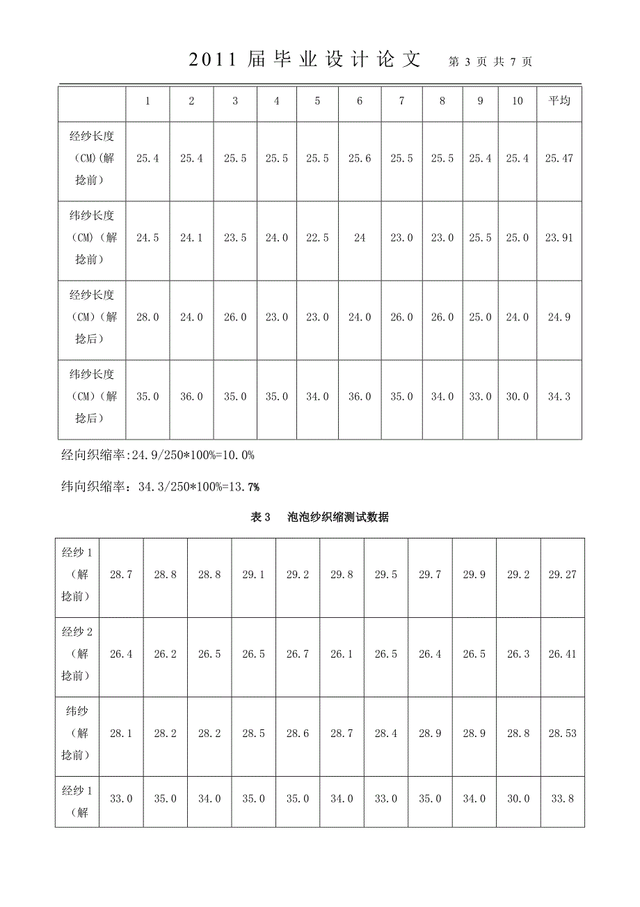 织缩率毕业设计论文_第3页