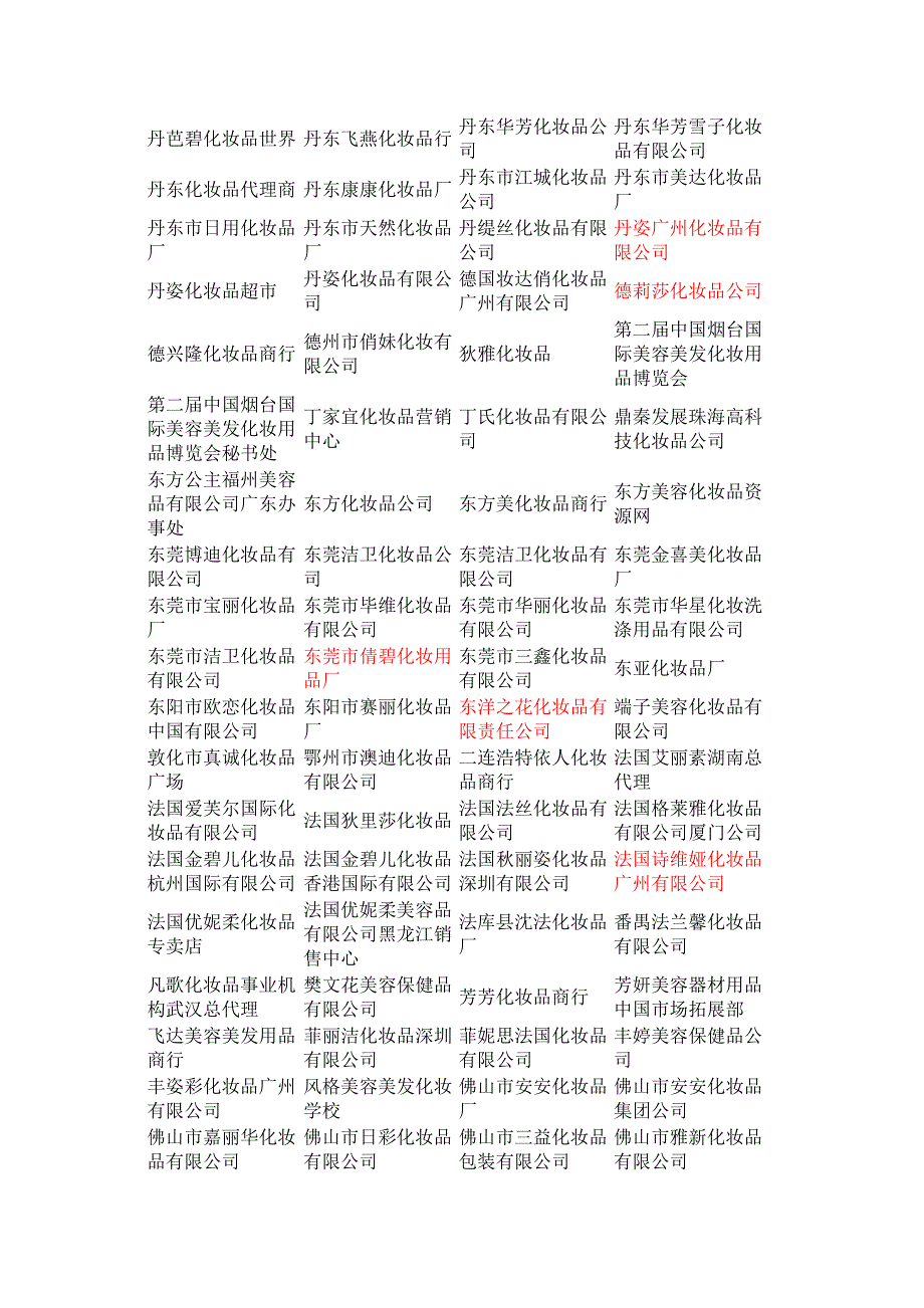 知名化妆品公司大全_第4页