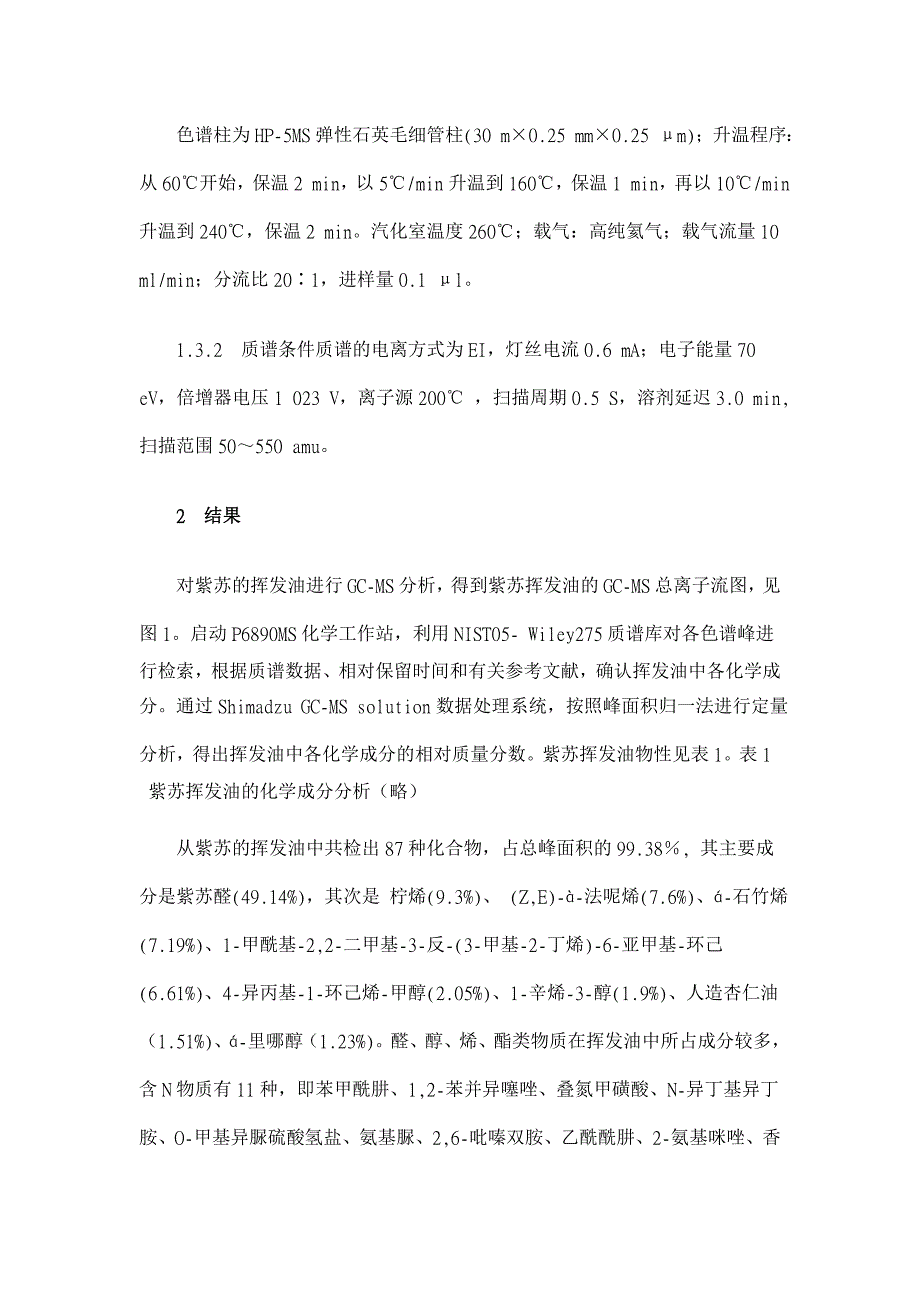 紫苏挥发活性化学成分研究【药学论文】_第3页