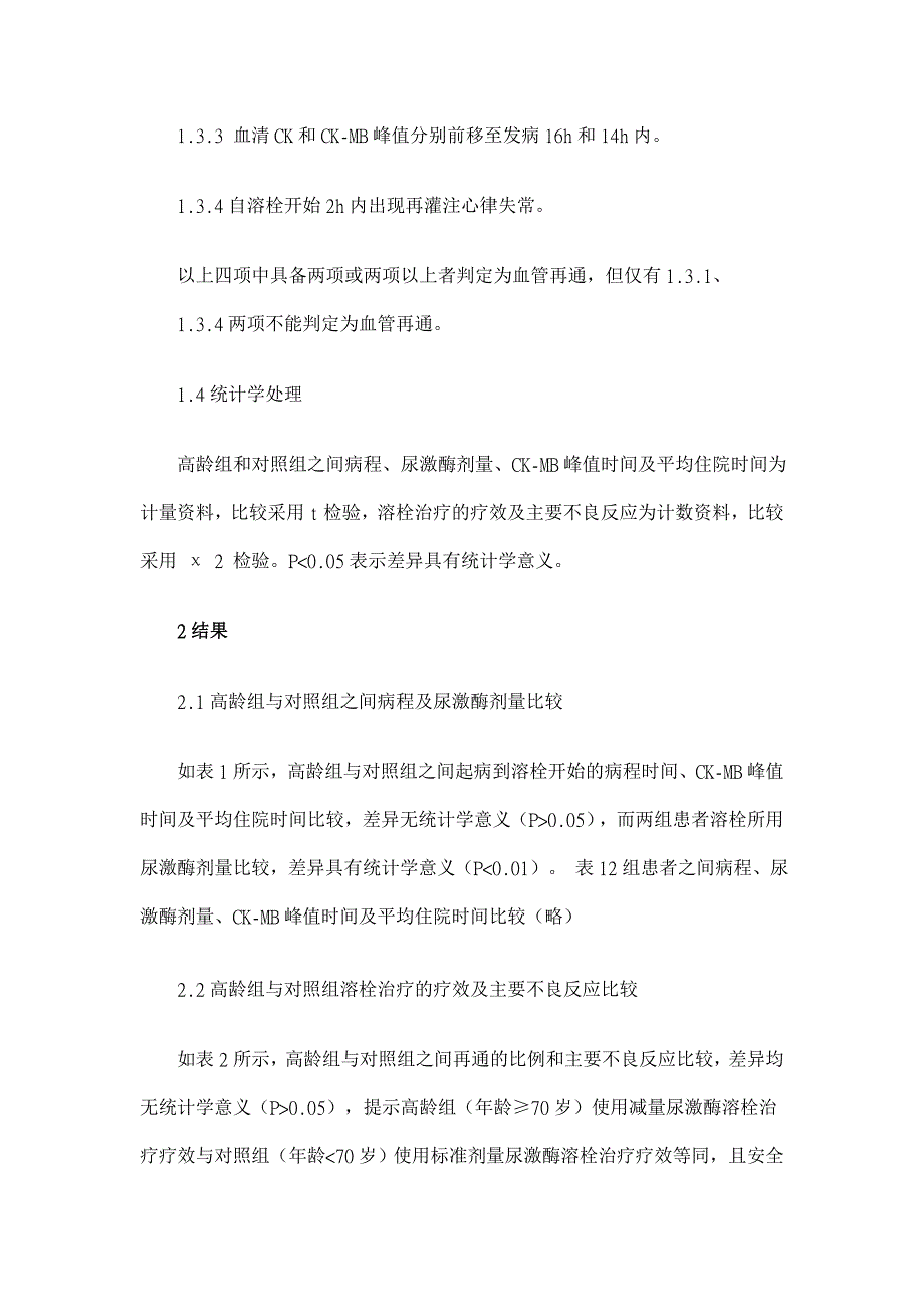 尿激酶减量溶栓治疗高龄急性心肌梗死患者的临床研究【临床医学论文】_第4页