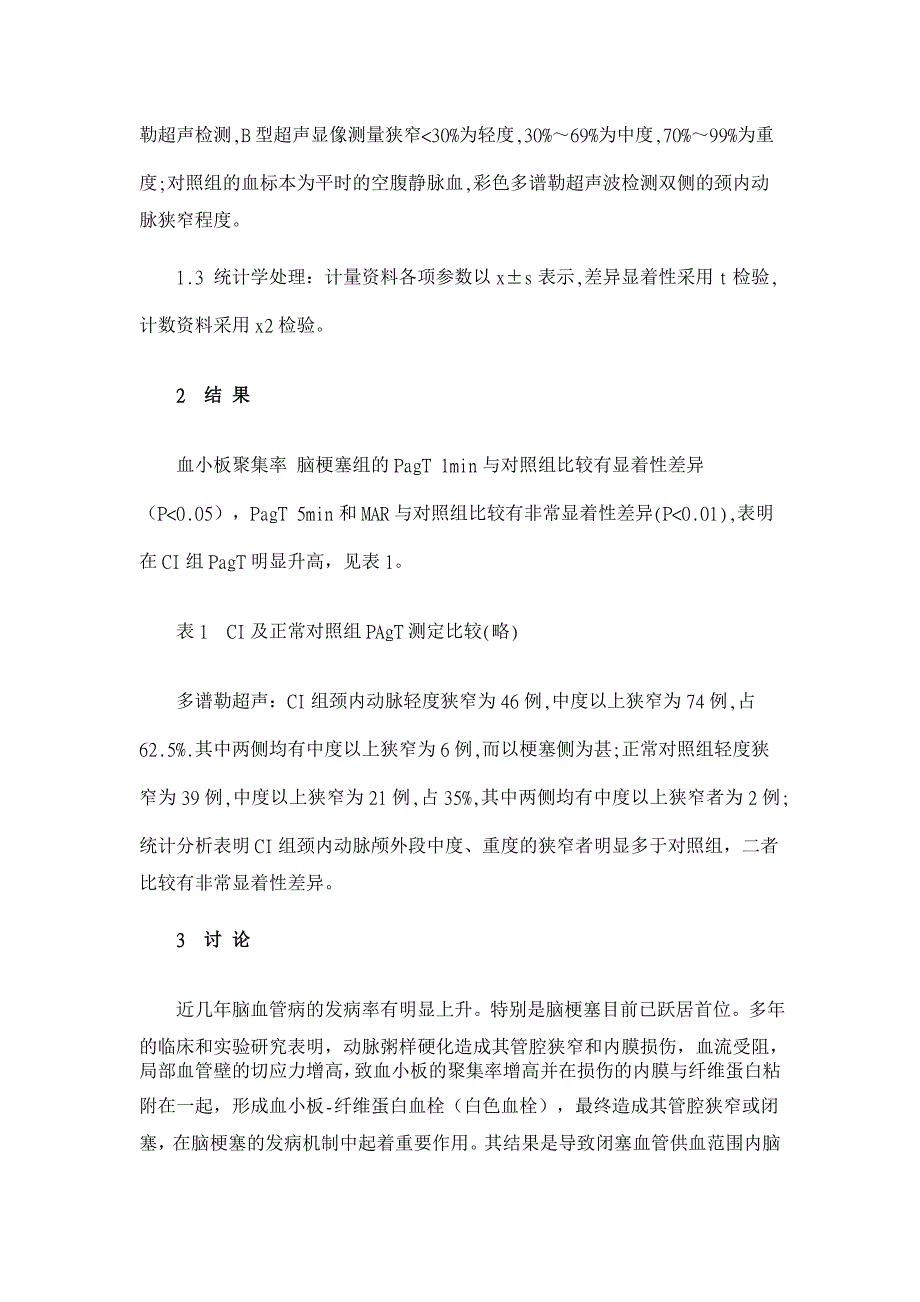 急性缺血性卒中患者PagT及双侧颈内动脉狭窄程度的变化【临床医学论文】_第3页