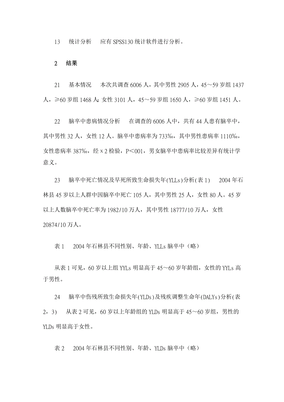 昆明市石林县脑卒中疾病负担分析【医学论文】_第3页