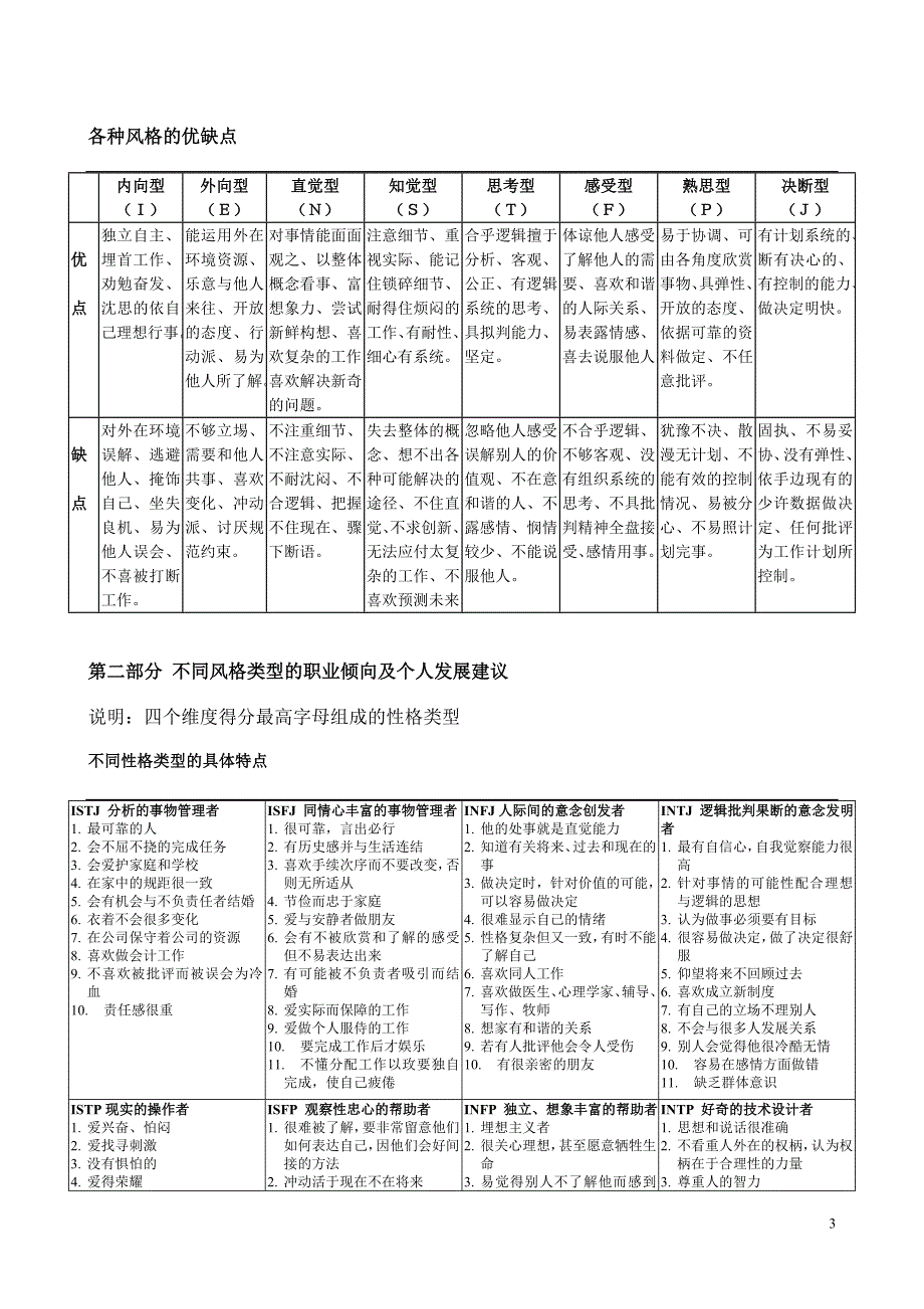 职业性格测试答案及说明_第3页