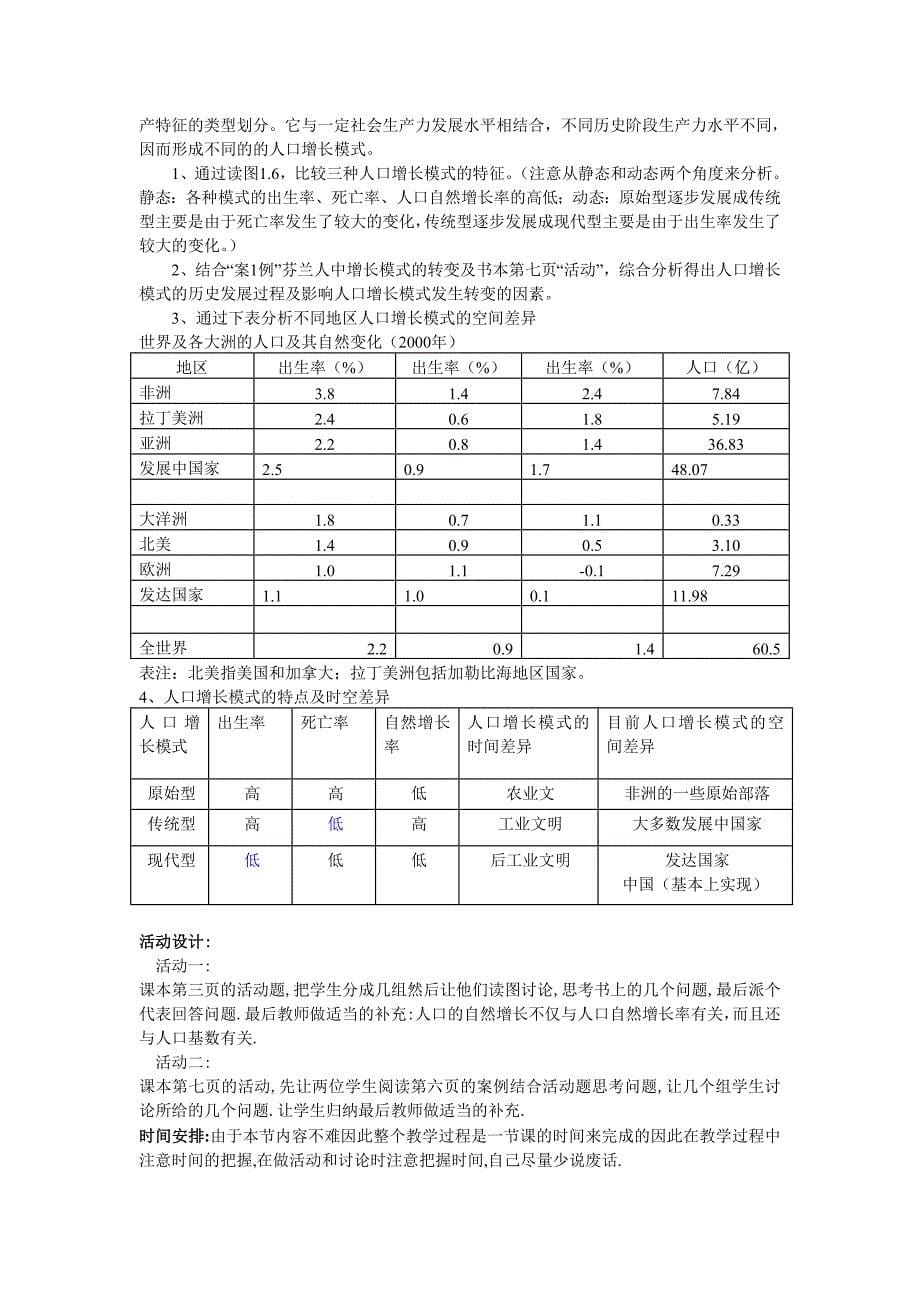 新课标人教版高中地理(必修二)说课稿_第5页