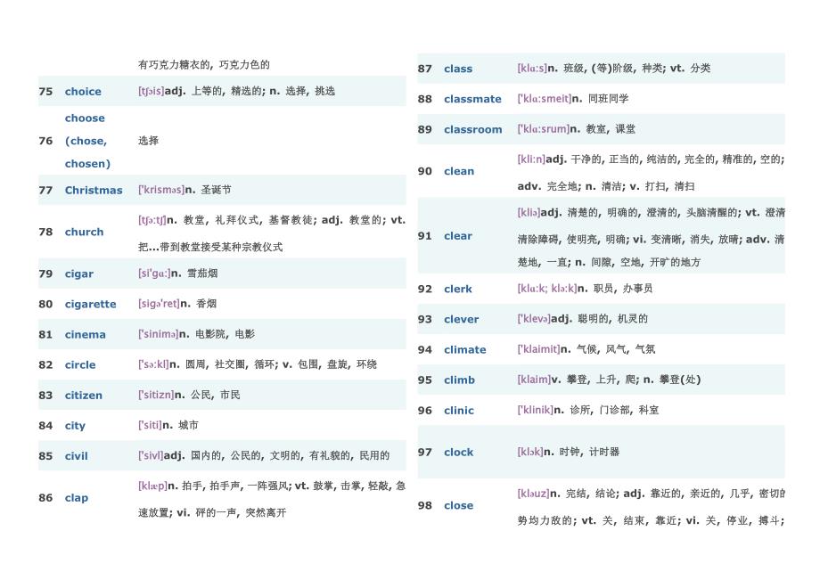 高考英语单词C(开头)_第4页