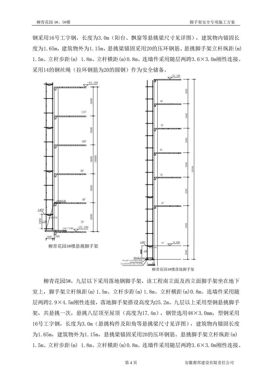 悬挑脚手架施工方案悬挑专家论证(含节点图)_第5页