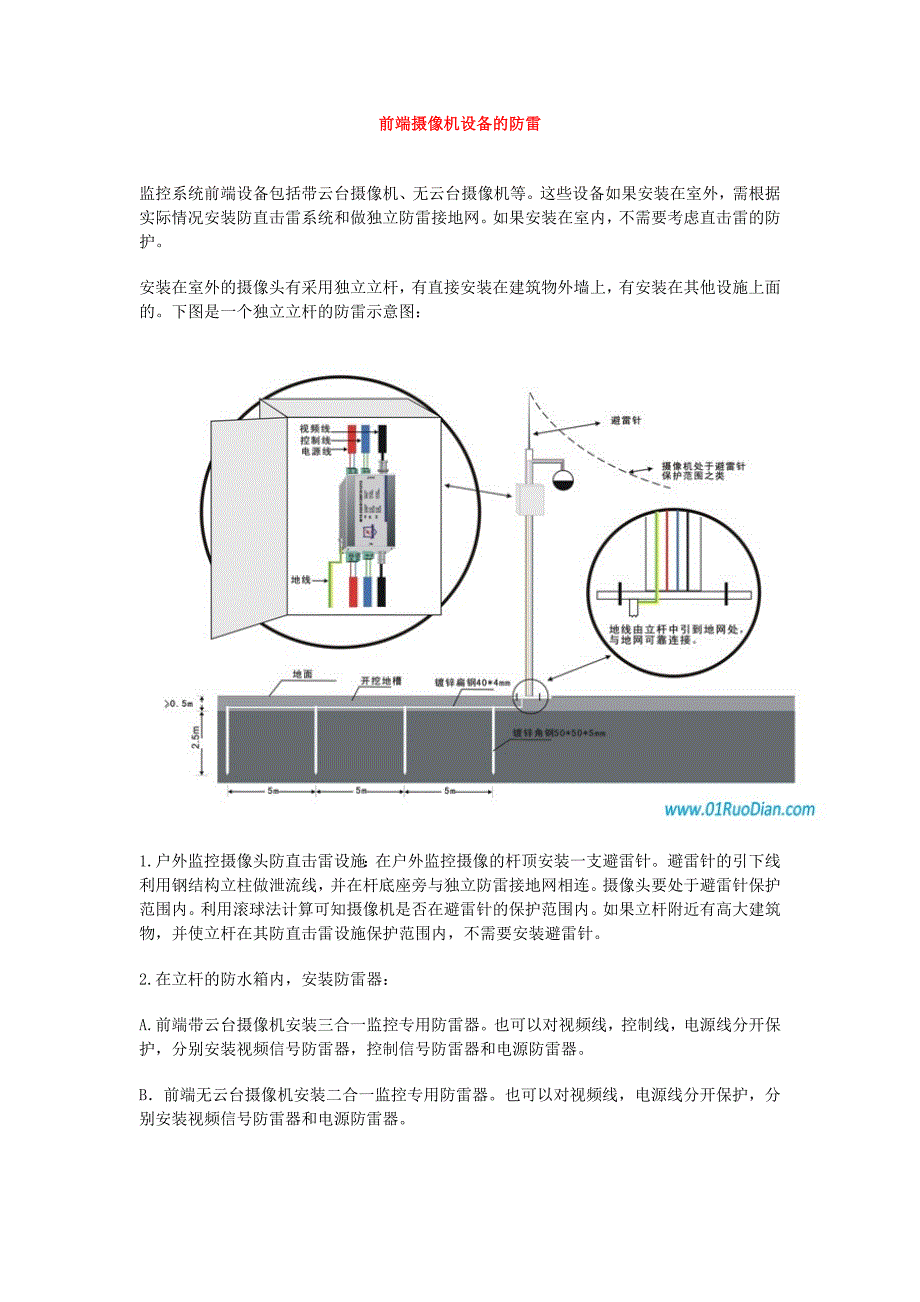 前端摄像机设备的防雷_第1页
