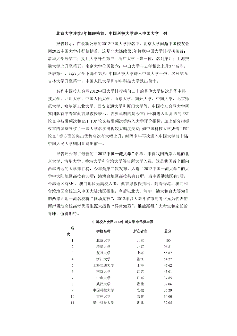 北京大学连续5年蝉联榜首,中国科技大学进入中国大学十强_第2页