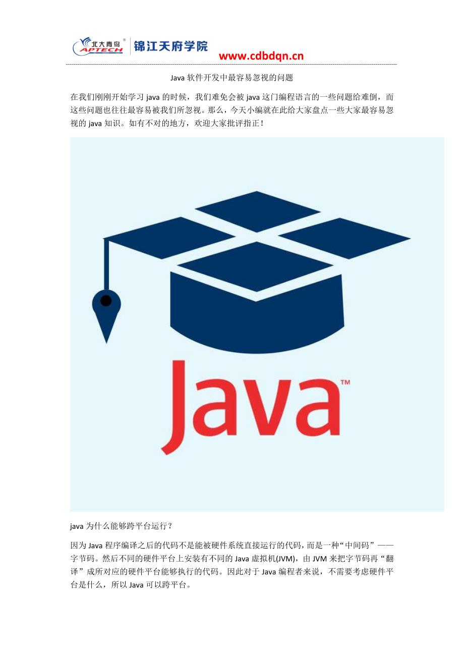 Java软件开发中最容易忽视的问题_第1页