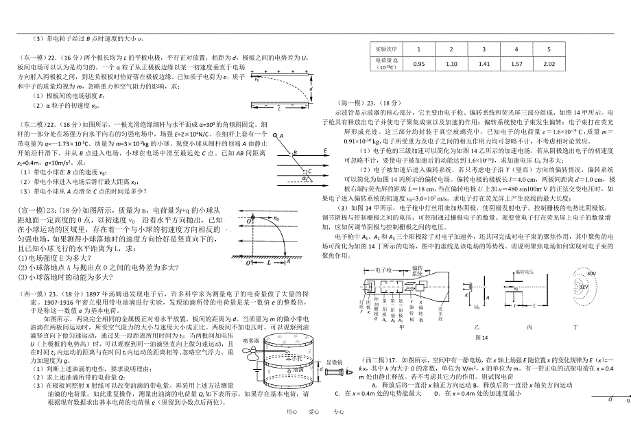 专题一带电粒子在电场中的运动_第4页