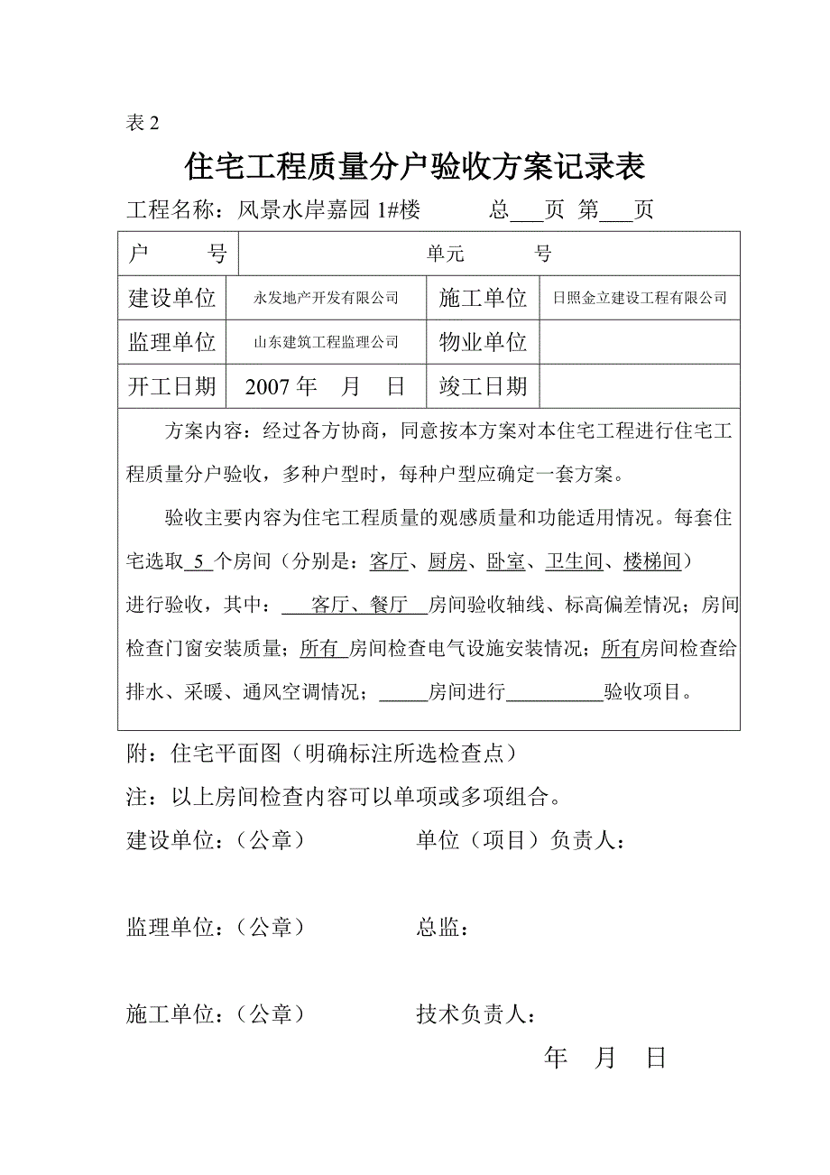 住宅工程分户验收汇总记录1_第3页