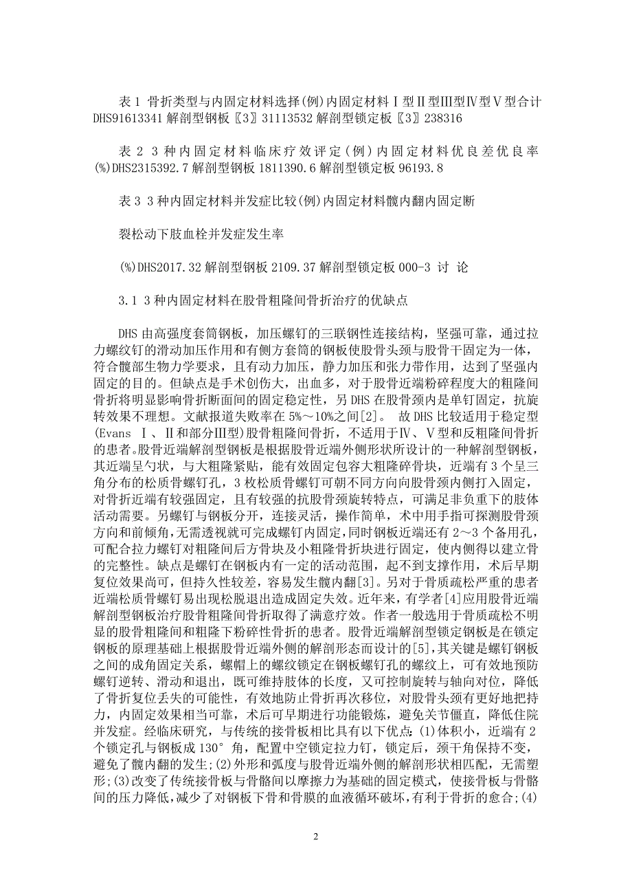 【最新word论文】3种内固定材料治疗老年股骨粗隆间骨折的临床研究【临床医学专业论文】_第2页