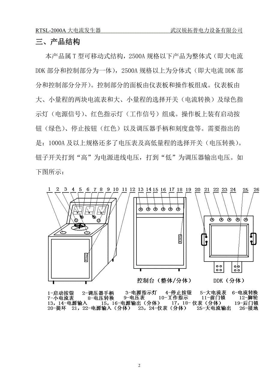 RTSL-2000A大电流发生器使用说明书_第3页
