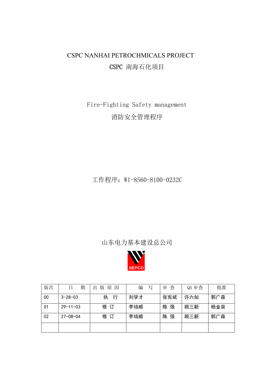 WI-8560-8100-0232CRev.02消防安全去、管理程序_第1页