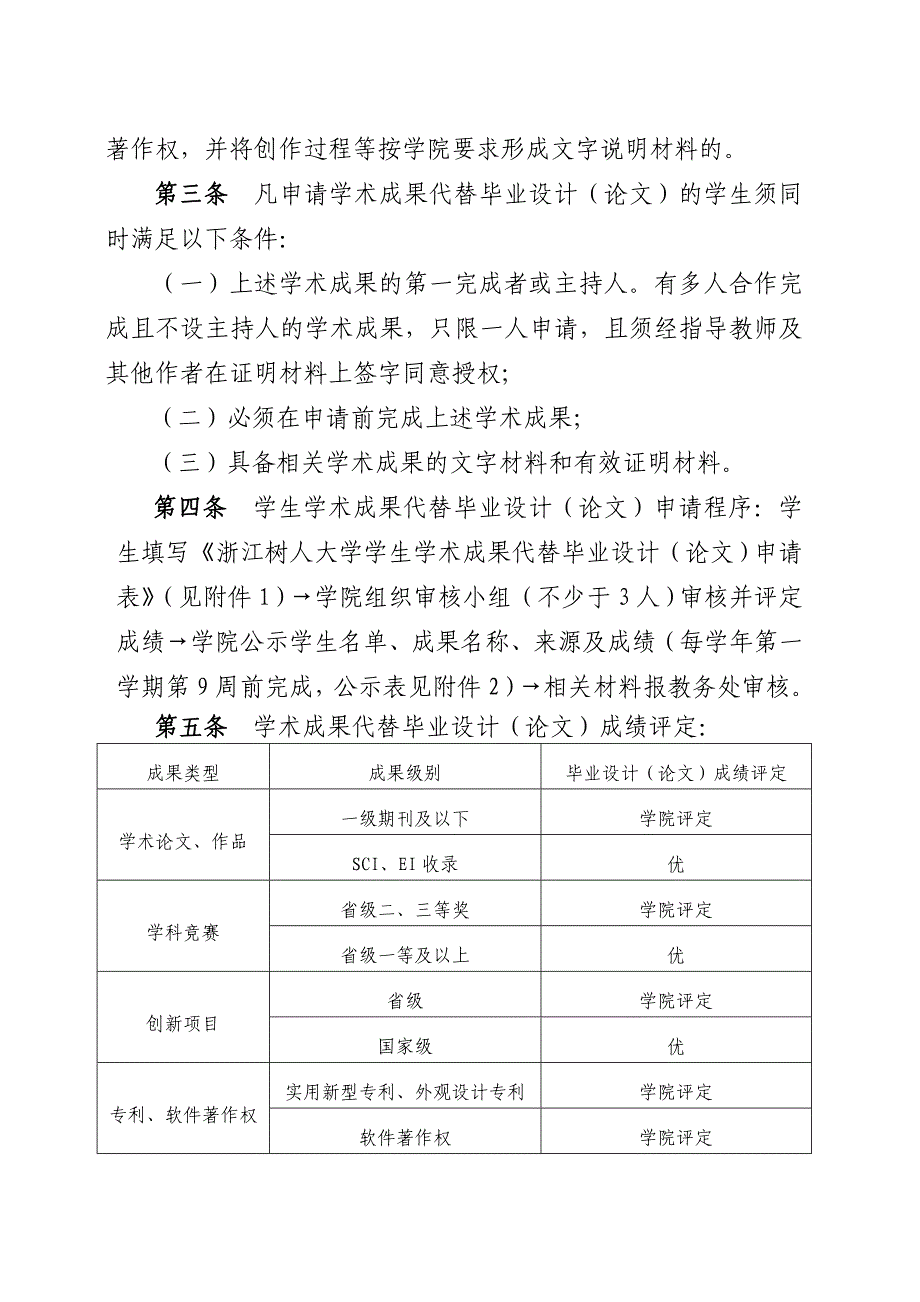 学生学术成果代替毕业设计(论文)暂行管理办法-副本_第2页