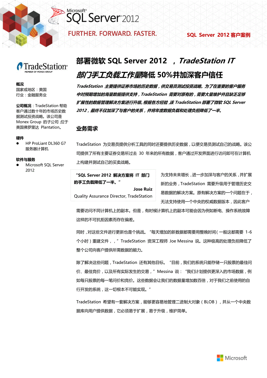 SQLServer成功案例——TradeStation_第1页