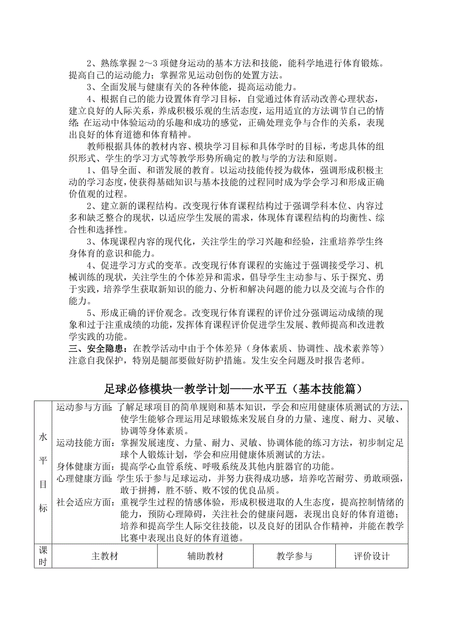 普通高中体育与健康课程足球必修模块教案_第2页