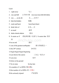 高一英语必修一四单元知识总结