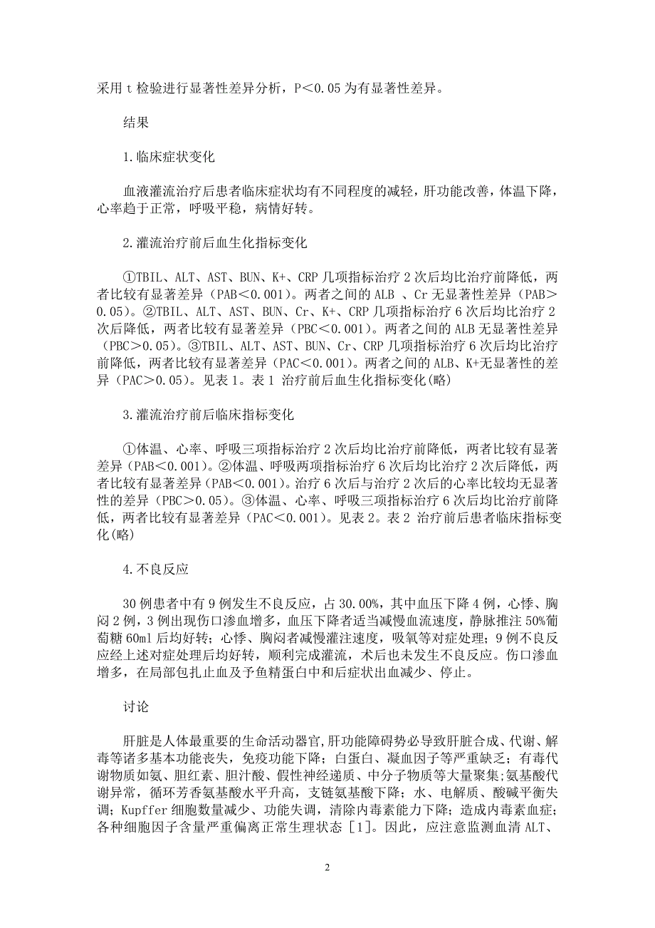 【最新word论文】血液灌流联合血液透析治疗外伤引起多脏器功能障碍的疗效观察【临床医学专业论文】_第2页