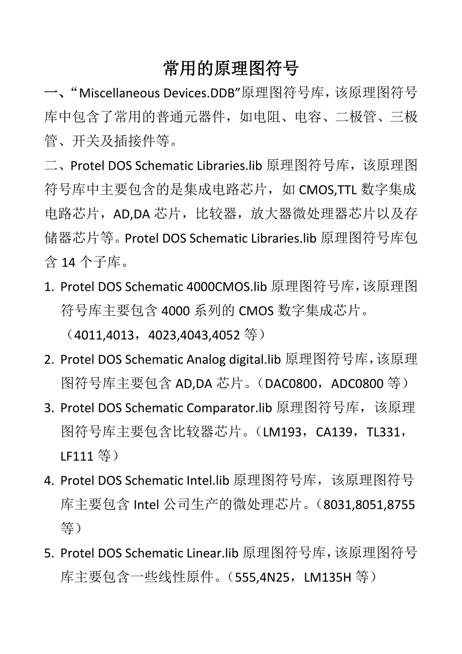 常用元件库及原器件封装_第1页