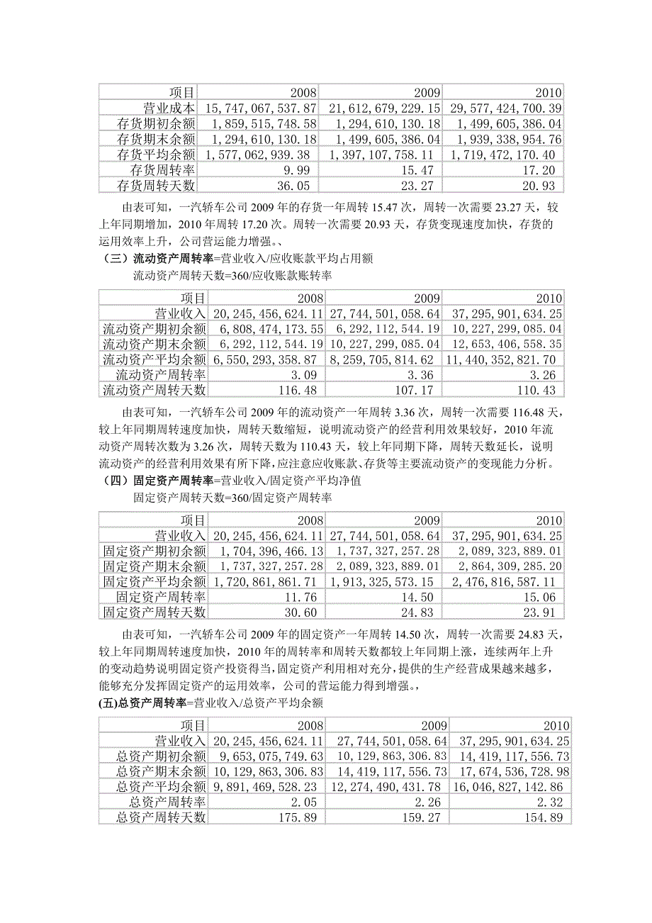 一汽大众财务报表分析_第4页