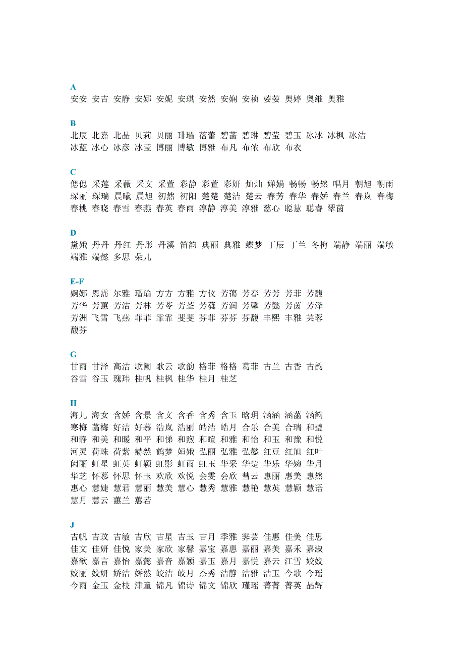 女孩好名字(拼音排序)_第1页