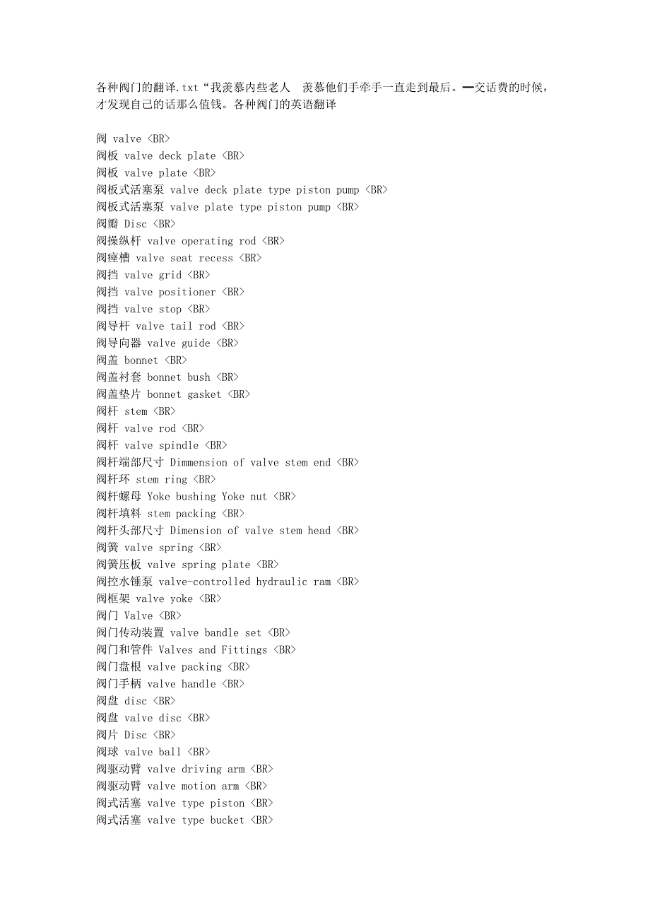 各种阀门的翻译_第1页