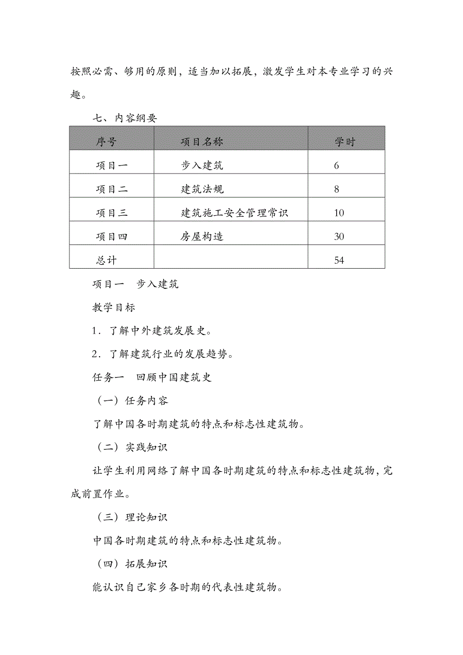 《建筑概论》课程标准(修改)_第2页