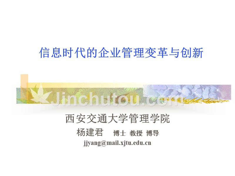 信息时代的企业管理变革与创新_第1页