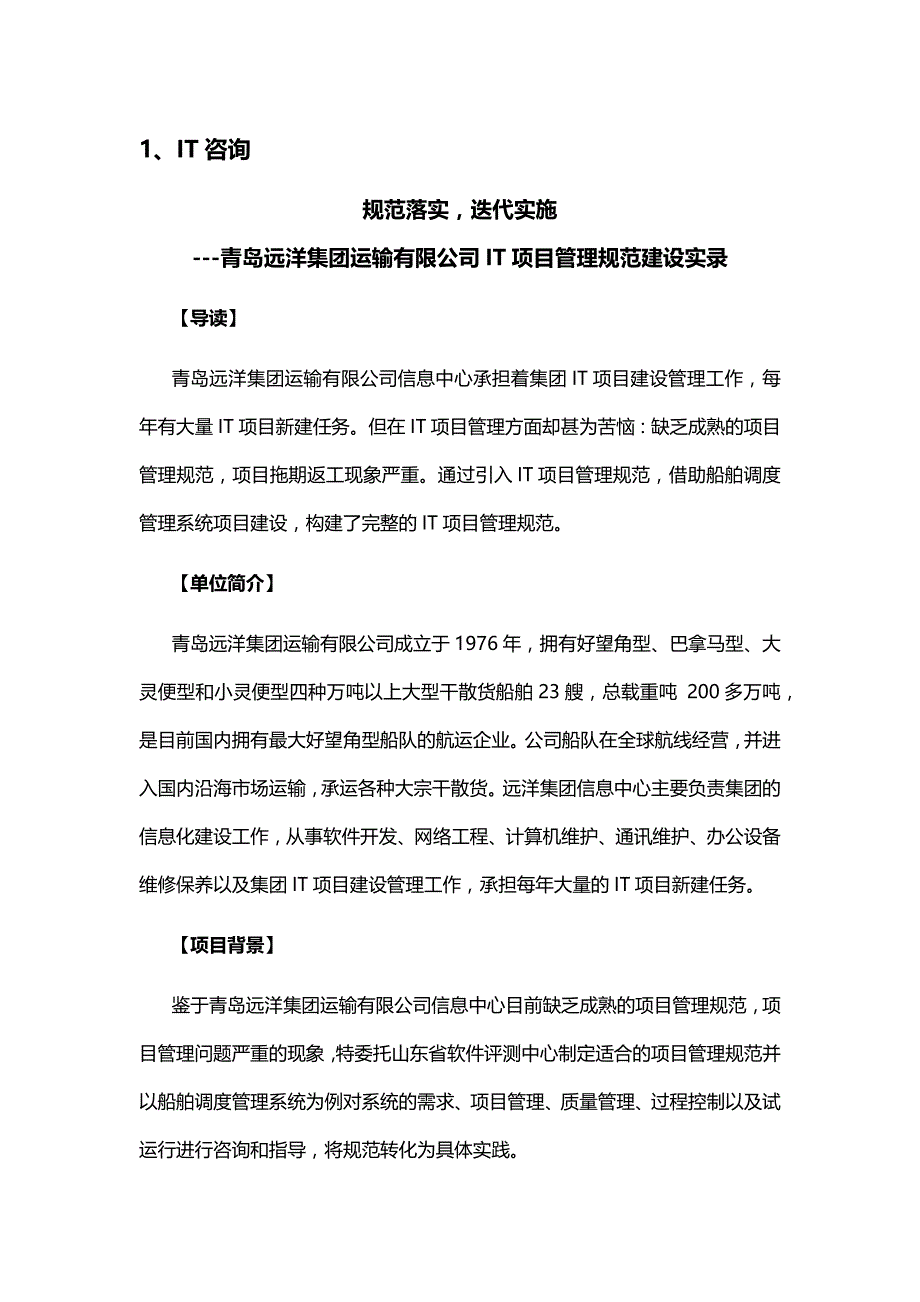 信息化咨询服务案例 企业管理的助手_第1页