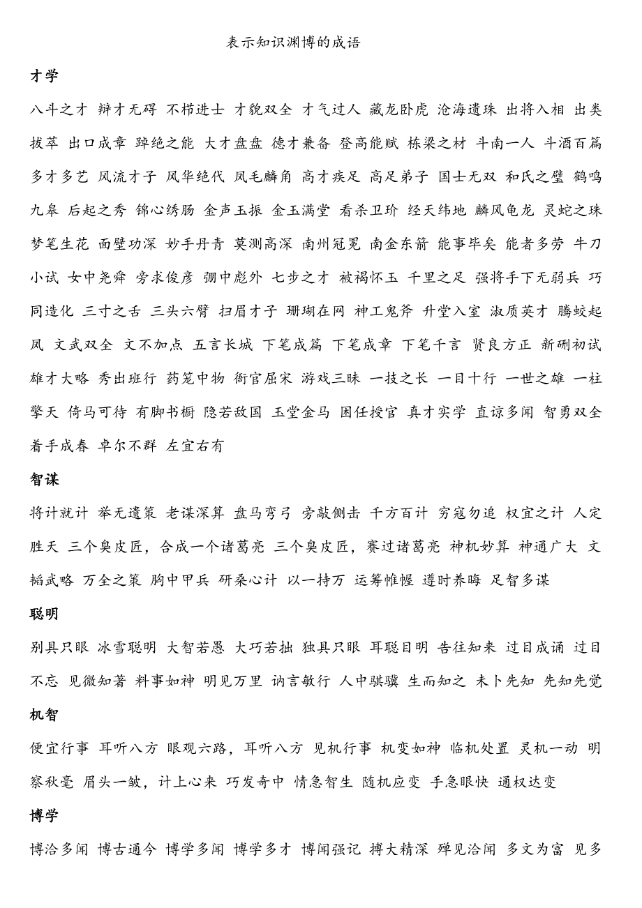 表示知识渊博的成语_第1页